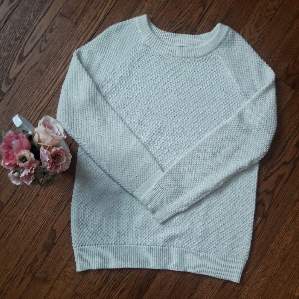 Merona Cream Metallic Crew Neck Sweater